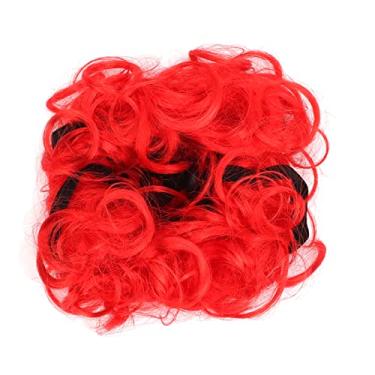 Imagem de Perucas Engraçadas de Cosplay de Cachorro Elástico para Gatos Com Alça Ajustável para Gatos (afro vermelho)