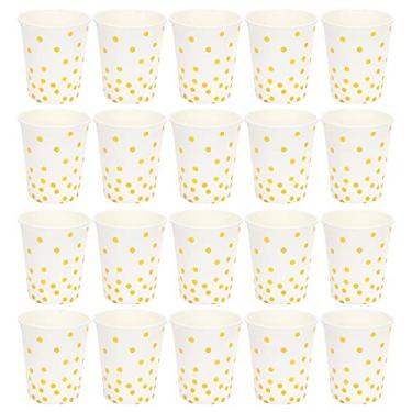 Imagem de Copos quentes descartáveis, 20 peças, copos de para água, copos de, copos quentes para chá, água, café, suco(Branco)