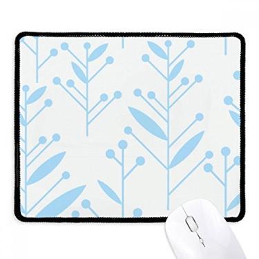 Imagem de Mouse pad Blue Bud Flower Plant Paint Tapete de borracha para jogos