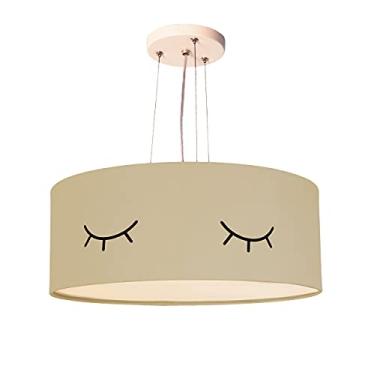 Imagem de Lustre Pendente Infantil Olhinho Cúpula 40x15 2E27 Cor: Cáqui