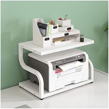 Imagem de Suporte Para Impressora Desktop Copy Rack Suporte Para Impressora Rack De Armazenamento Duplo Prateleiras De Arquivos Estante De Livros Prateleiras De Armazenamento Para Escritório Em Casa Armazen