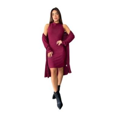 Imagem de Conjunto Natasha Lanzinha Vestido Curto E Cardigan Manga Longa-Feminino