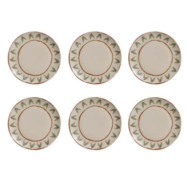 Imagem de Conjunto de Pratos Rasos Porto Brasil Coup Magari com 6 Peças - Marrom