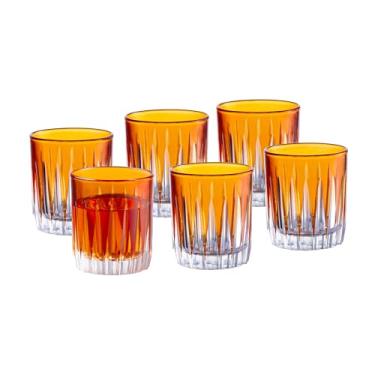 Imagem de Barski Copo de shot colorido - Copos de licor âmbar - Conjunto de 6 copos coloridos elegantes - Use para vodka, tequila, uísque, bourbon, bebidas espirituosas e licores - Cada copo tem 74 g, feito na
