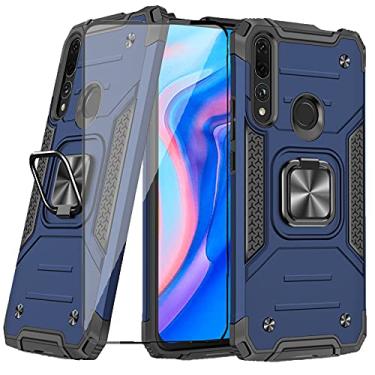 Imagem de Asuwish Compatível com Huawei Y9 Prime 2019 e capa protetora de tela de vidro temperado, suporte de anel celular, capas de telefone com suporte para Huwai P Smart Z Hwauei Honor 9X Havaí Enjoy 10 Plus