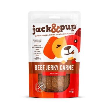 Imagem de Petisco Jack&Pup Beef Jerky Carne para Cães - 60g