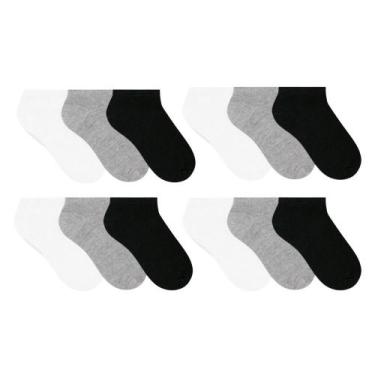 Imagem de 12 Pares De Meias Esportiva Selene Sapatilha Punho Elástico Conforto, 