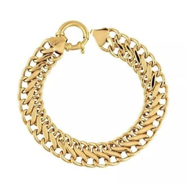 Imagem de Pulseira de Ouro 18K Lacraia 19cm 16,50mm a 19,80mm Grossa - Elegancy 