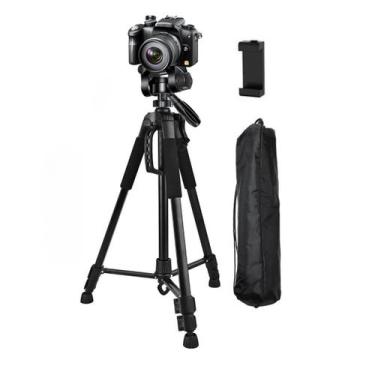 Imagem de Tripé Camera Canon Nikon Celular + Bolsa Suporte Celular