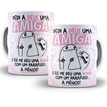 Imagem de Caneca Amizade Amigas Flork Meme Porcelana- Pedi a Deus Uma Amiga - St