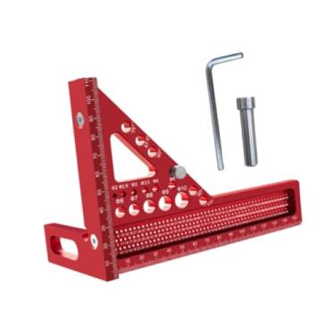 Imagem de Generic Régua de medição de ângulo múltiplo 3D Régua triangular Régua quadrada para marcenaria para engenharia