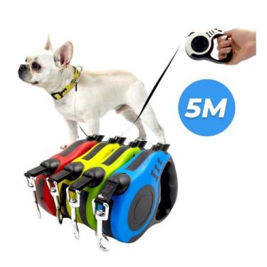 Imagem de Guia Retrátil Para Passeio Coleira Cachorro 5 Metros - Rayson, Vermelh