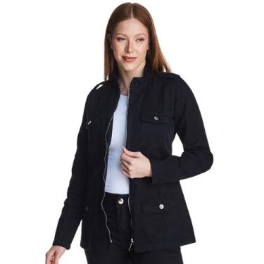 Imagem de Jaqueta Jeans Feminina HNO Premium Preto - HNO Jeans, P
