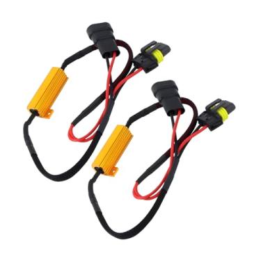 Imagem de BESULEN 2 peças 9006/HB4 kit de resistores de LED para carro, decodificador de erro anti-oscilação de farol de veículo 50W 6Ohm, adaptador de chicote de relé de carga de lâmpada de seta de neblina