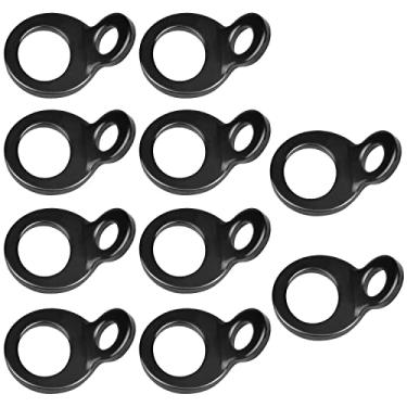 Imagem de Ganchos de amarração de âncora anéis de alça de aço inoxidável multiuso para bicicleta suja ATV caminhão trailer carrinho de golfe garagem oficina - 10 peças