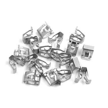 Imagem de TUCKBOLD 20 peças prateadas para painel de console de carro retentor de metal prendedor rebites clipes interiores automotivos