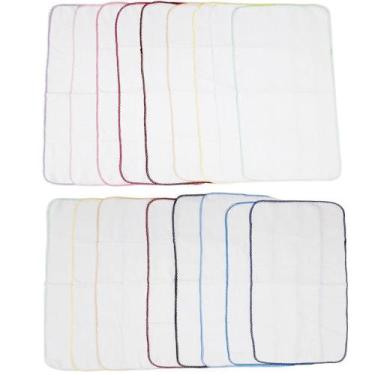 Imagem de Kit 20 Fralda De Ombro Quadriculada 33x68 Com Picueta - Dugu