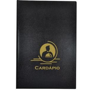 Imagem de 5 Pasta Cardápio material sintético Luxo C/4 Bolsas P/6 Folhas Acp
