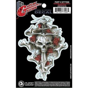 Imagem de Planet Waves Guitar Tattoo Dagger Rose Skull Gt77008