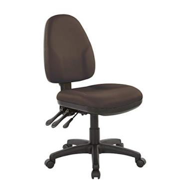 Imagem de Office Star Cadeira ergonômica de escritório com função dupla com encosto ajustável e altura do assento, tecido Dillon Java