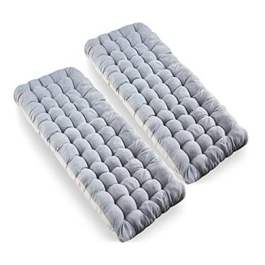 Imagem de Zone Tech Pacote com 2 almofadas para berço de acampamento ao ar livre – Cinza Qualidade Premium Confortável Cama de Dormir de Algodão Mais Grosso Leve À Prova D'Água Colchão para Adultos, Crianças Perfeito para Caminhadas, Praia