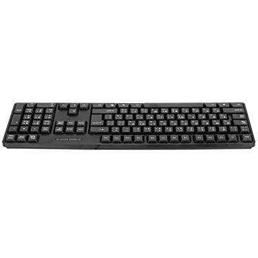 Imagem de Ergonômico Resistente USB Com Fio árabe Inglês Teclado Mecânico PC Laptops Preto