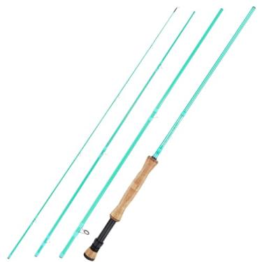 Imagem de Sougayilang Vara de Pesca com Mosca - Blank de Carbono Im8 de Alto Desempenho, 9 Pés para 5/6Wt E 7/8Wt, Design para Viagens - #8-Turquesa