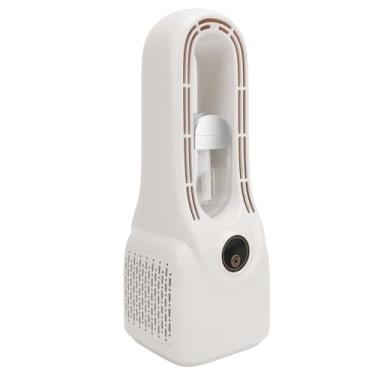 Imagem de Ventilador Sem Lâmina Com Umidificador de Névoa, Ventilador de Mesa Silencioso de 6 Velocidades Com Luzes Coloridas