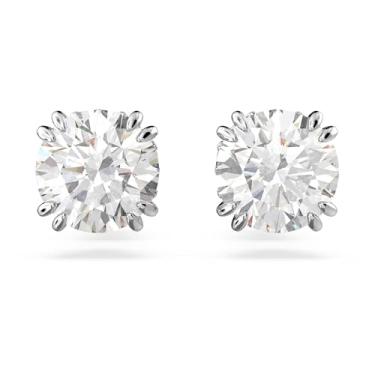 Imagem de Brincos Swarovski stud Stilla, Branco, Revestido em ródio