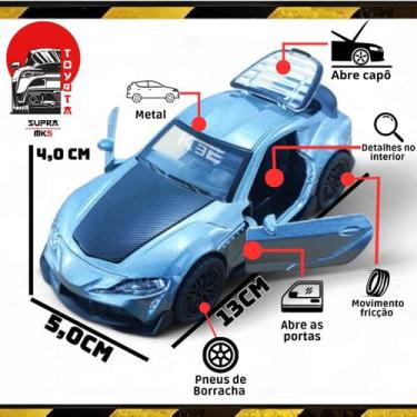 Imagem de Carrinho Miniatura Honda Acura NSX e Toyota Supra MK5 Metal - Genérico