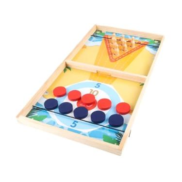 Imagem de Kokiya Jogos de boliche por portátil de mesa de mesa de jogo de disco rápido de puck, jogos de boliche por portátil Jogos de boliche 3 em 1 para famílias