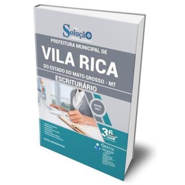 Imagem de Apostila Prefeitura de Vila Rica - MT - Escriturário - Editora Solução