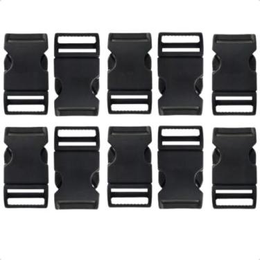 Imagem de Kit Com 10 Und Fechos 25mm Engate Rápido Para Alça De Mochilas Bolsas 