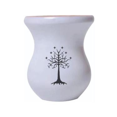 Imagem de Cuia De Madeira Branca Personalizada Senhor dos Aneis mod.08 - Mix ata