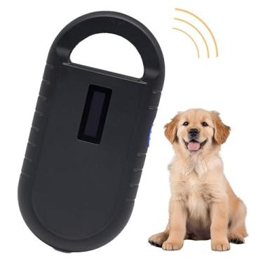 Imagem de Scanner de microchip para animais de estimação ISO11784/85/FDX-B/EMID, leitor portátil de animais de estimação de 134,2 kHz, recarregável, para cão/gato/porco/animal (preto puro)