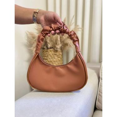 Imagem de Bolsa Preta Feminina Pequena Bag Meia Lua Ombro Mão Lateral Bolsinha -