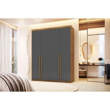 Imagem de Guarda Roupa Dubai 4 Portas Nature/Alasca - Vila Rica Móveis
