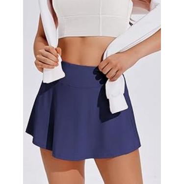 Imagem de Short Saia Fitness Feminino Academia Azul Marinho do P ao GG - WM, Azu