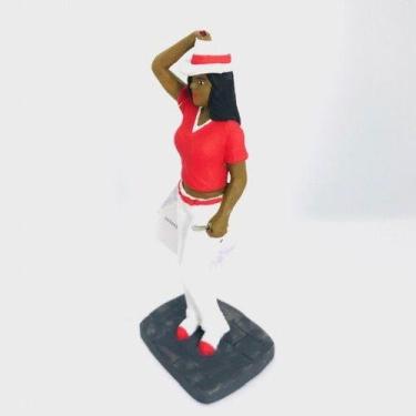 Imagem de Imagem Maria Navalha Vermelha e Branca Escultura Resina Estatua 16 Cm 