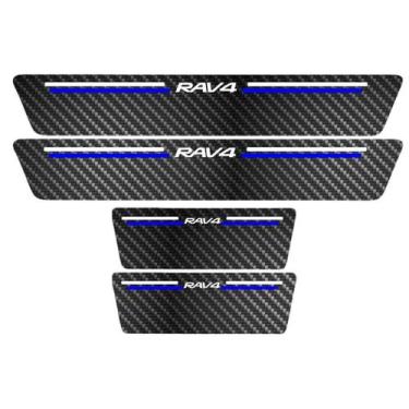 Imagem de Kit Soleira Protetora Porta Premium Blue Fibra Carbono SW4  - Jhow Ade