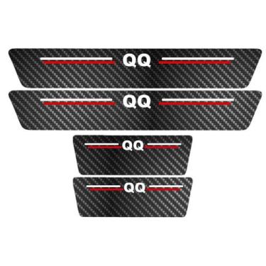 Imagem de Kit Soleira Protetora Porta Premium Red Carbono QQ 2019 2020 - Jhow Ad