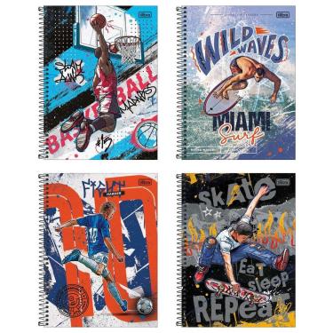 Imagem de Pacote Caderno Universitário Do It! Tilibra Capa Dura Espiral - 10m 160 Folhas C- 4 Unidades