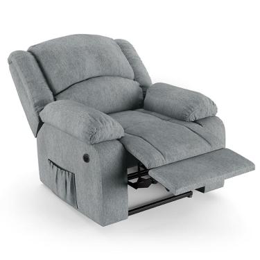 Imagem de Poltrona Do Papai Reclinável Pietra Power Elétrica Massagem Fh9 Linho Cinza - Mpozenato