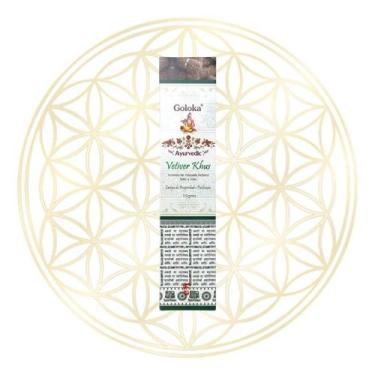 Imagem de Incenso Goloka Indiano Vareta Linha Ayurvedic - AROMAS, Vetiver Khus