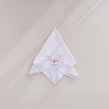 Imagem de Plumasul Guardanapo Bella Mesa Volare d' Oro 100% Algodão Cetim 300 fios 40x40cm - Cor Branco