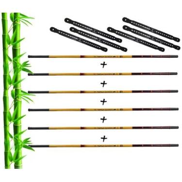 Imagem de Kit 6 Varas Telescópicas Albatroz Fishing Bamboo 41% Carbono (2x - 2,7
