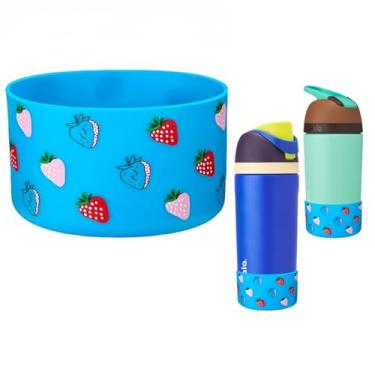 Imagem de Bota para garrafa de água infantil Owala de 473 ml, amortecedor inferior de silicone protetor para garrafas infantis Owala Acessórios Freesip 397 g, sem BPA e capa de borracha antiderrapante