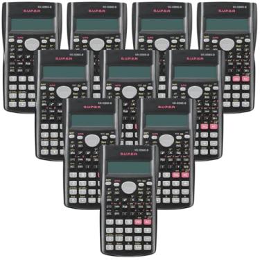 Imagem de Kit 10 Calculadora Científica 240 Funções com Capa Faculdade
