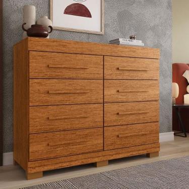 Imagem de Cômoda 111,60cm 8 Gavetas 100% Mdf Lantana Espresso Móveis