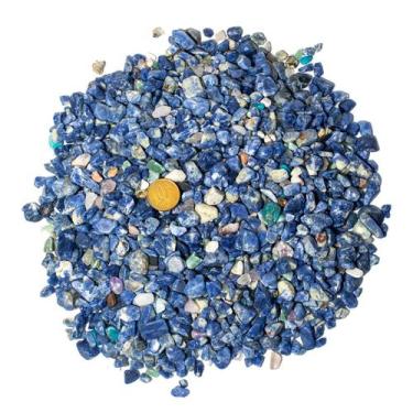 Imagem de 1 kg Sodalita Azul Rolado Pedra Natural PP 5 a 10mm Aprox - Cristaisde